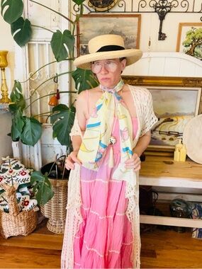 New! The “Dolly” Smocked Pink And White Ric Rack Ribbon Trimmed Summer Dress